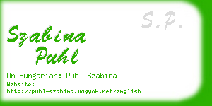 szabina puhl business card